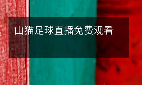山貓足球直播免費(fèi)觀看
