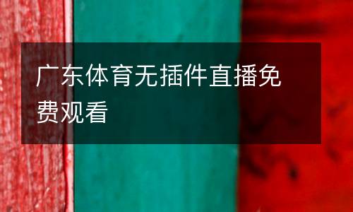 廣東體育無(wú)插件直播免費(fèi)觀看