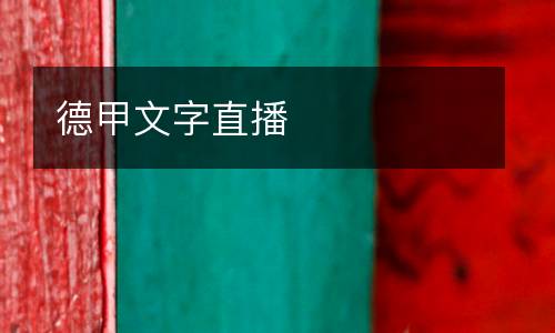 德甲文字直播